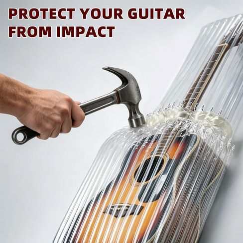 THOUSANDSUNNY 5 Pack Guitar Air Column Packaging Bags, Inflatable Guitar Storage Packaging Bag for Bass Guitar Ukulele in Kuwait