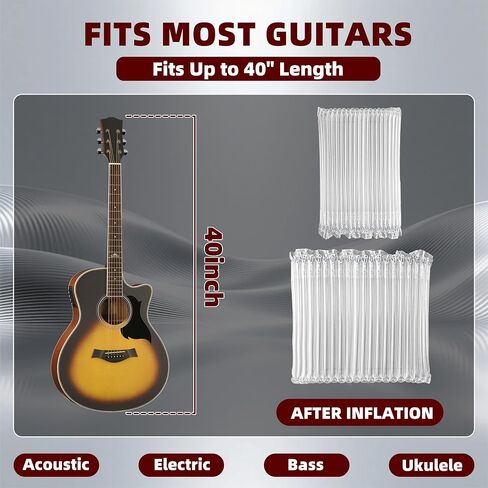 THOUSANDSUNNY 5 Pack Guitar Air Column Packaging Bags, Inflatable Guitar Storage Packaging Bag for Bass Guitar Ukulele in Kuwait