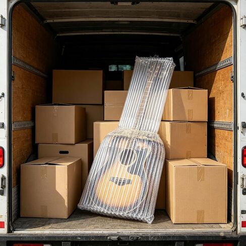 THOUSANDSUNNY 5 Pack Guitar Air Column Packaging Bags, Inflatable Guitar Storage Packaging Bag for Bass Guitar Ukulele in Kuwait