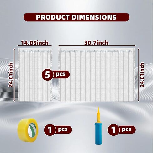 THOUSANDSUNNY 5 Pack Guitar Air Column Packaging Bags, Inflatable Guitar Storage Packaging Bag for Bass Guitar Ukulele in Kuwait