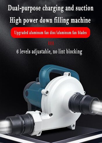 Down Filling Machine, Electric Blowing and Sucking Dual-Purpose Down Machine with Foot Control Switch, 6-Speed Speed Adjustment, for Making or Refurbishing Down Jackets and Duvets in Kuwait