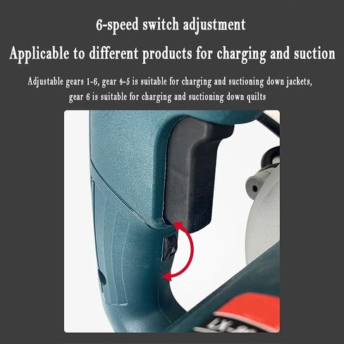 Down Filling Machine, Electric Blowing and Sucking Dual-Purpose Down Machine with Foot Control Switch, 6-Speed Speed Adjustment, for Making or Refurbishing Down Jackets and Duvets in Kuwait