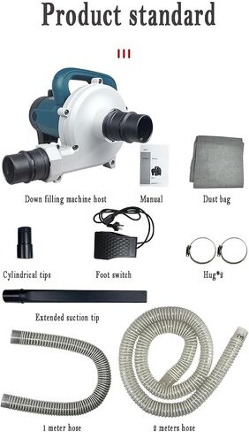 Down Filling Machine, Electric Blowing and Sucking Dual-Purpose Down Machine with Foot Control Switch, 6-Speed Speed Adjustment, for Making or Refurbishing Down Jackets and Duvets in Kuwait