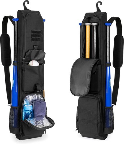 DSLEAF Baseball Bat Bag Holds up to 6 Bats, Large Capacity Softball Bat Bag with Back Fence Hook and Adjuastbale Shoulder Straps for Men and Women in Kuwait