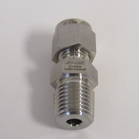 316 Stainless Steel Compression Fitting, 1/4" Tube x 1/4" NPT Male Connector, Twin Ferrule Leak-Resistant Tube Adapter for High-Pressure Applications, ASME B1.20.1 Compliant in Kuwait