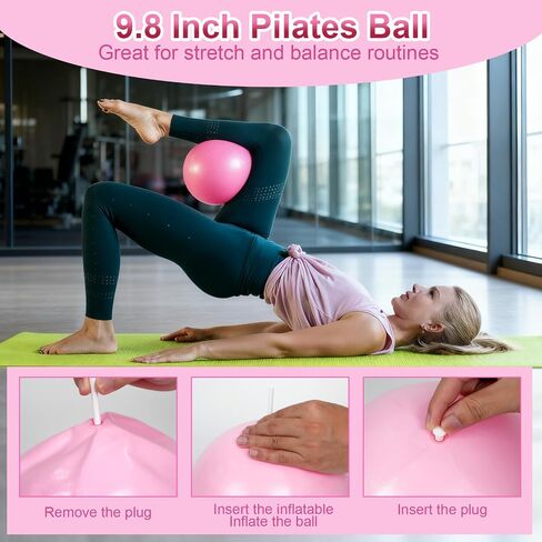 Home Pilates Essentials Kit for Women, Pilates Kit for Home Workouts, Pilates Equipment with Figure 8 Resistance Band, 14" Magic Circle, Yoga Ring, Pilates Accessories Set for Starter Workout in Kuwait