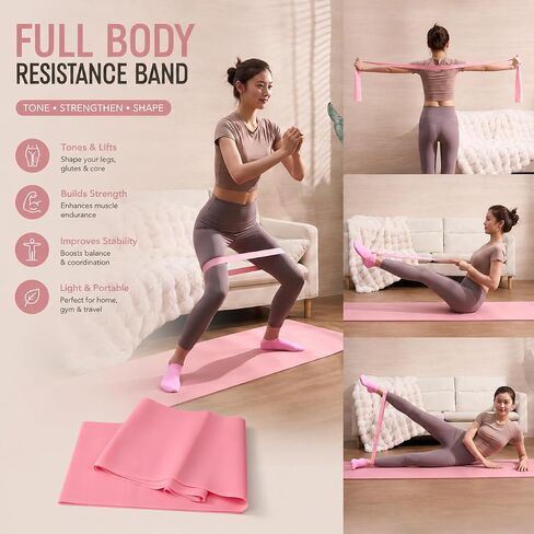 Pilates Kit - Pilate Resistance Training Kit - Lightweight Pilates Equipment for Home Workouts - Stretching Core Exercise Balance Fitness and Full Body Workout Routines in Kuwait