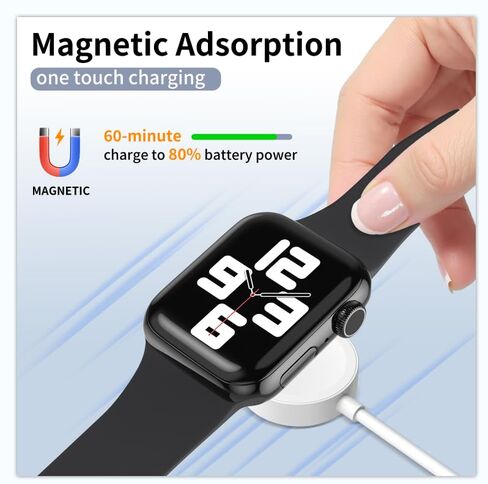 شاحن مغناطيسي لساعة Apple، كابل شحن USB C 2 في 1 لجميع سلاسل iWatch (1 متر) in Kuwait