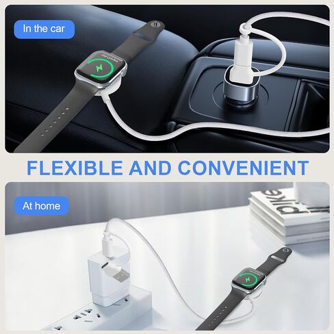 شاحن مغناطيسي لساعة Apple، كابل شحن USB C 2 في 1 لجميع سلاسل iWatch (1 متر) in Kuwait