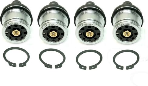 مجموعة وصلات كروية كاملة من Monster Performance للقطط القطبية الشمالية 0405-115 0405-483 الجزء العلوي والسفلي عالي التحمل 4340 فولاذ كرومولي قابل للدهون منخفض الاحتكاك ومطلي بالكروم قابل للتعديل مجموعة من 4 قطع in Kuwait