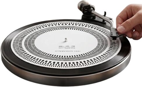 Acrylic Turntable Stroboscope Mat, 12" Speed Calibration Disc with Alignment Protractor, Dual Sided, 33/45/78 RPM, for Record Player (Blue) in Kuwait