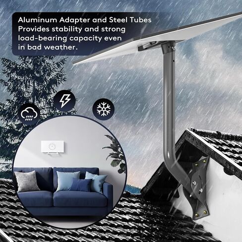 Starlink Gen 3 Mount ، 360 ° Starlink القابل للتعديل في الحائط القابل للتعديل متوافق مع طبق V3 Starlink القياسي ، و Starlink Roof Mount ، و Starlink Ritting Kit ، و Starlink Pole Mount in Kuwait