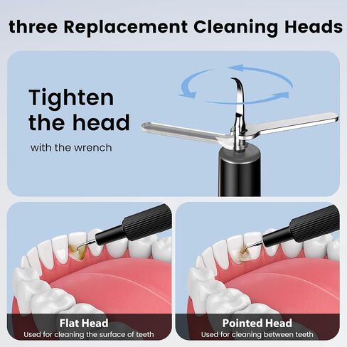 Ultrasonic Tooth Scaler Plaque Remover for Teeth - Tartar Remover for Teeth, Teeth Cleaning Kit, with LED Light & 4 Adjustable Modes. in Kuwait