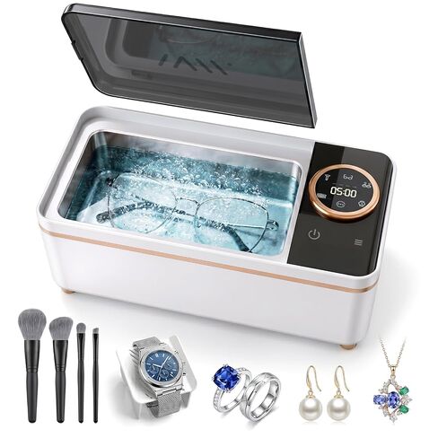 Ultrasonic Jewelry Cleaner Machine, 6 Cleaning Modes with Digital Timer, 48KHz Ultra Sonic Cleaner for Retainer Ring Glasses Watch Denture, 13.5oz 304 Stainless Steel Tank in Kuwait