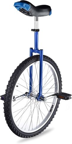 WinSpin 24" Inch Wheel Unicycle Circus Bike Leakproof Butyl Tire Wheel Cycling Outdoor Sports Fitness Exercise Health Blue in Kuwait