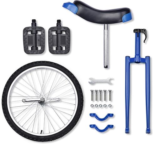 WinSpin 24" Inch Wheel Unicycle Circus Bike Leakproof Butyl Tire Wheel Cycling Outdoor Sports Fitness Exercise Health Blue in Kuwait
