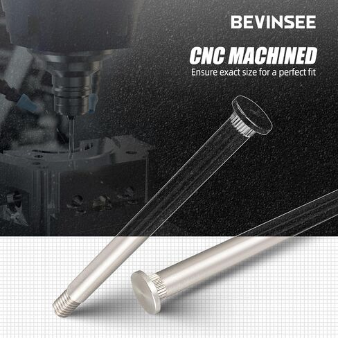 Bevinsee Door Hinge Pin Bushing SS Kit Compatible with Ford Truck F100 F150 F250 F350 1973-1979 Compatible with Bronco 1978-1979 in Kuwait