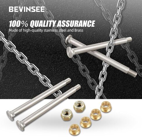 Bevinsee Door Hinge Pin Bushing SS Kit Compatible with Ford Truck F100 F150 F250 F350 1973-1979 Compatible with Bronco 1978-1979 in Kuwait