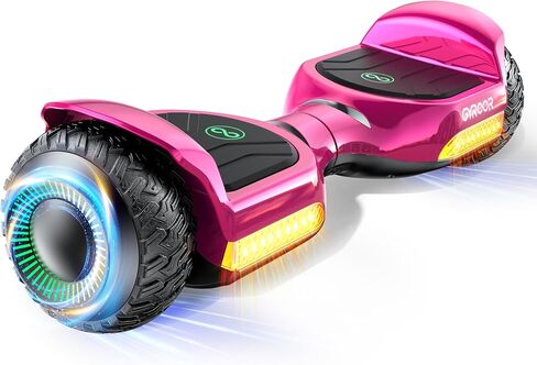 Gyroor Self Balancing Scooter New G13 All Terrain Balancing Scooter with LED Lights, Self Balancing Off Road with Bluetooth for Kids ages 6-12 and Adults – Metallic Rose Pink in Kuwait