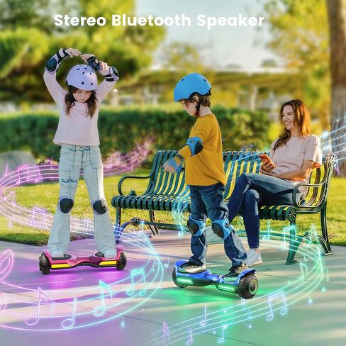 Gyroor Self Balancing Scooter New G13 All Terrain Balancing Scooter with LED Lights, Self Balancing Off Road with Bluetooth for Kids ages 6-12 and Adults – Metallic Rose Pink in Kuwait