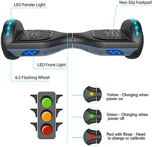 Scooter 6.5" Two-Wheel Scooters with Fashion LED Lights for Kids in Kuwait
