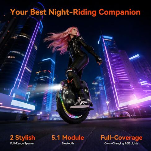 King Song 16XPro Electric Unicycle, 87-99mi Long Range & 4600W Peak Motor, UL2272 Certified Smart Electric Monowheel for Self-Balancing Unicycle for Adults Teens Commuting (Black) in Kuwait