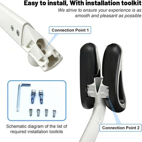 Leg Control Lever Assembly Replacement for Ninebot S Smart Self-Balancing Scooter (White) in Kuwait
