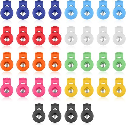 36 Pcs Glove Locks, Baseball Glove Lace Locks for Baseball & Softball, Gloves Lock Clips for Easy Gloves Repair & Secure Fit, 9 Colors for All Players in Kuwait