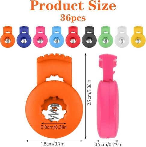 36 Pcs Glove Locks, Baseball Glove Lace Locks for Baseball & Softball, Gloves Lock Clips for Easy Gloves Repair & Secure Fit, 9 Colors for All Players in Kuwait