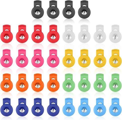 Andibro 36 Pcs Glove Locks Baseball, Nylon Baseball Glove Lace Locks for Secure Fit, Never Need Tying Knots Again (9 Assorted Colors, 4 Each) in Kuwait