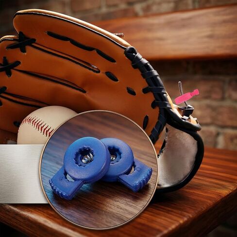 Andibro 36 Pcs Glove Locks Baseball, Nylon Baseball Glove Lace Locks for Secure Fit, Never Need Tying Knots Again (9 Assorted Colors, 4 Each) in Kuwait