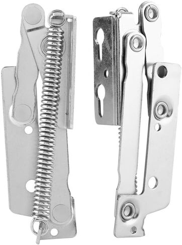 2PCS 80 Degree Foldable Spring Hinge - Folding Lifting Bracket for Sofa Bed, Cabinet Doors & Furniture Storage in Kuwait