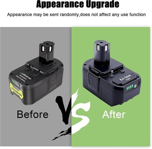 2 Packs 18V Battery Replacement for RYOBI 18V Battery PBP005 P197 P189 P108 P191 P190 P102 P103 P104 P105 P107 P122 Compatible for Ryobi 18V Tools, 6.0Ah in Kuwait