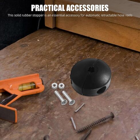 Mobestech Rubber Hose Reel Ball Stopper Black Sturdy Rubber Material with 10mm Inner Diameter Hole Provides Stability Assurance and Wear Resistance for Automatic Retractable Hose Reels in Kuwait