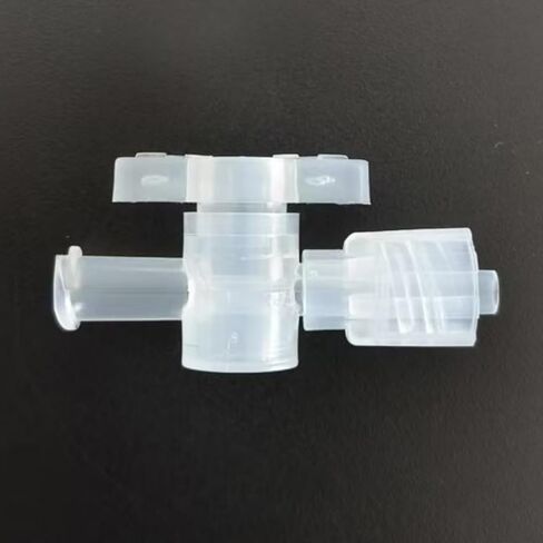 25PCS 2-Way Stopcocks for Fluid Transfer and Printing Applications - Durable PP Reusableplastic with Lock Cap(Clear) in Saudi Arabia