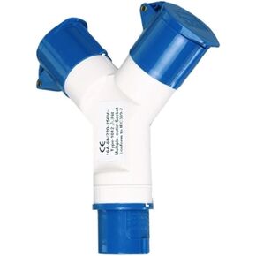 1012/1013/1023 Multifunctional Three-Way Industrial Y-Type Waterproof Socket 3/4/5 core 16A32A Shipping(1012 3 core 16A one to Two Set) in Saudi Arabia
