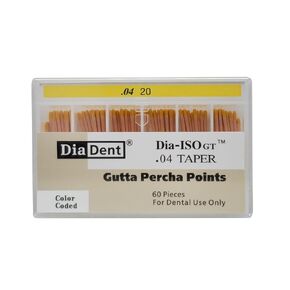 DIADENT Dia-ISO GT Gutta Percha Points 0.04 منتج علاج اللبية المستدق (60 قطعة) .04#15 in Kuwait