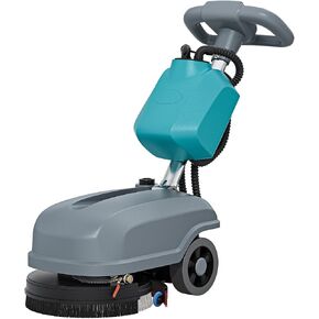 15" Walk Behind Floor Scrubber Machine, 23" Squeegee, 6 Gal Dirty Water Tank Capacity, Floor Scrubber with Brushes, Hard Floor Scrubbers for Office Cafe Boutique Clinic Commercial Tight Space in Kuwait