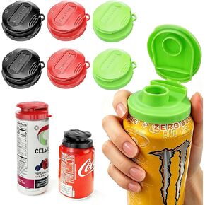 Soda Can Lids – Reusable BPA-Free Can Covers for Soda, Beer & Energy Drinks, Suitable for Standard Beverage Cans, Helps Keep Drinks Fresh & Clean (6 Pack) in Kuwait
