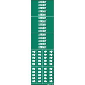 Brady 7198-3C-PK، قلم تحديد أنبوب نيتروجين مع أسهم أبيض على أخضر 3 لكل بطاقة، 5 PK، Legend 'NITROGEN' in Kuwait