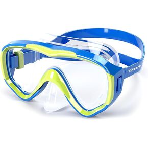 Kids Swim Goggles with Nose Cover, Anti-Fog Tempered Glass Diving Mask for Kids 6-14, Swimming Goggles for Kids in Kuwait