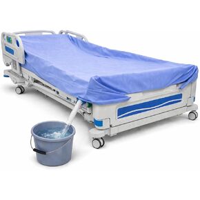 Patient Washing Sheet with Drainage Hose - Waterproof Portable In-Bed Bathing System for Bedridden, Elderly & Disabled - Leakproof Design with Drain Hose for Easy Water Control - Caregiver Support Aid in Saudi Arabia