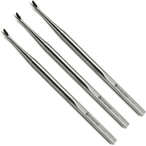 Single Ended Round Jhar Instrument Set of 3 Stainless Steel Precision Hand Tools with Textured Grip Handle for Educational Training Laboratory and Professional Applications in Kuwait