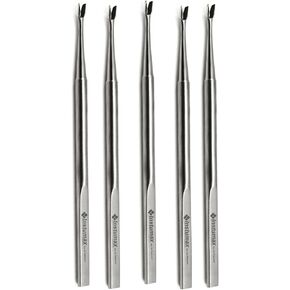 Single Ended Round Jhar Instrument Set of 5 Stainless Steel Precision Hand Tools with Textured Grip Handle for Educational Training Laboratory and Professional in Kuwait