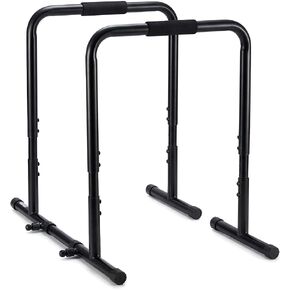 OLIXIS Dip Bar, Adjustable Heavy Duty Dip Station with Soft Foam Handles | Stabilizer Parallel Parallette Bar Fitness Equipment for Home, Gym, Patio, Office in Kuwait