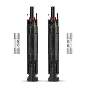 CNLonQ 15A Solar Fuse Holder Inline IP67 Waterproof Outdoor with 10x38mm Fuse for Solar Panel and Solar Controller DC1000V 2pcs in Kuwait