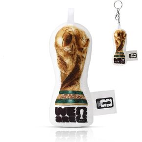 MESUCA Official FIFA World Cup 2026 Soccer Ball Plush Bag Charm with Clip – 4.33" Football Keychain for Backpack, Keys in Saudi Arabia