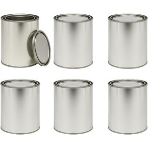 Empty Metal Paint Cans with Lids – Pint (16 oz) & Quart (32 oz) Sizes – Multiple Pack Options – Durable Tin-Plated Steel for Paint, Solvents, Crafts & Storage (12, Quart) in Kuwait