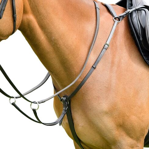Kincade Classic 3 Point Breastplate with Running Martingale, Brown, Cob in Kuwait