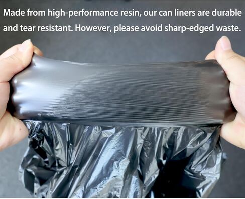 أكياس قمامة سوداء من Typlastics، 10-15 جالون، عدد 1000، 24 بوصة × 33 بوصة، أكياس قمامة عالية الكثافة للحمام والمطبخ والمكتب والصناعية والتجارية والنظافة والبلدية وإعادة التدوير in Kuwait